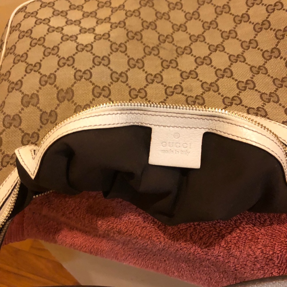 Gucci hobo beige & ivory authentic bag - Picture 4 of 8